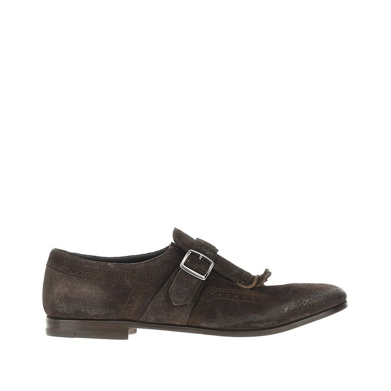 Church Men Suede Leather 'Shanghai' Monk Strap Shoes